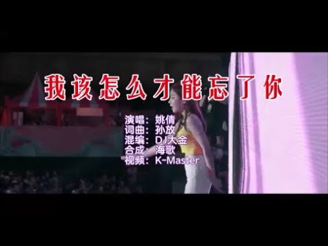 姚倩 《我该怎么才能忘了你 （DJ大金版）》 KTV 导唱字幕 （备有伴奏视频）