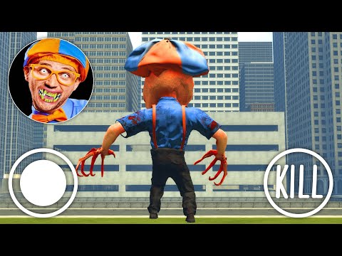 I am playing as SCARY BLIPPI in Garry's Mod!!!