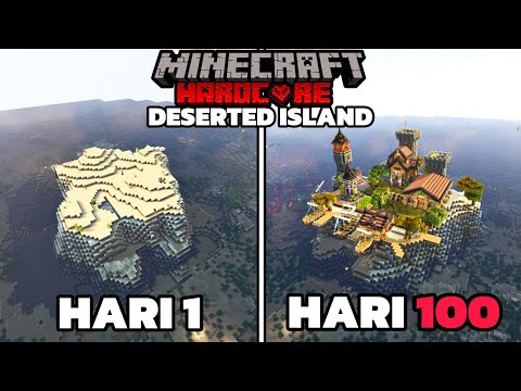 100 Hari di Minecraft Hardcore Deserted Island