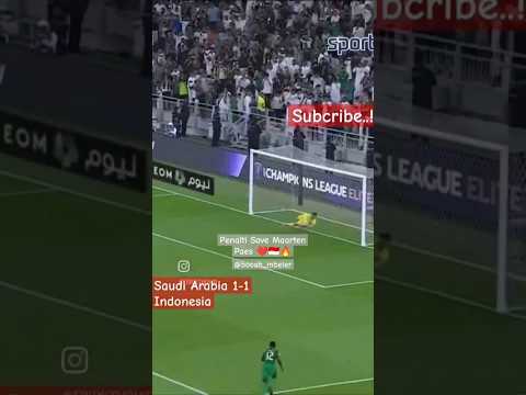 #trending Penalti+Save Maarten Paes Indonesia 1-1 Saudi Arabia | Blok Penalti Timnas #shortsvideo