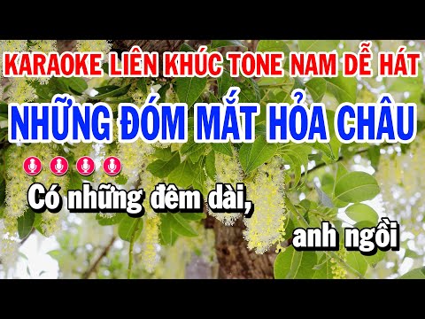 Karaoke Liên Khúc Nhạc Sống | Những Đóm Mắt Hỏa Châu | Tone Nam