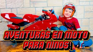 Desempaquetando y ensamblando la Moto de Den! | Aventuras en moto para niños!