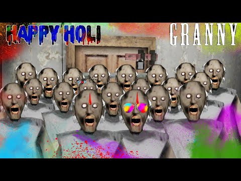 Granny ki happy holi | granny grandpa new video | granny grandpa horror house