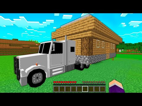 How to BUILD SECRET HOUSE inside a TRUCK in Minecraft ! TRUCK PASSAGE ! Amazing HOUSE IN TRUCK