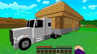How to BUILD SECRET HOUSE inside a TRUCK in Minecraft ! TRUCK PASSAGE ! Amazing HOUSE IN TRUCK