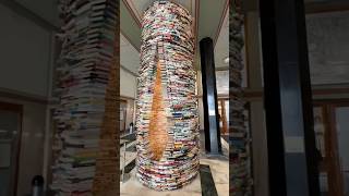Municipal Library of Prague Book Tower “Idiom” by Slovak artist Matej Kren in 1998. #travel