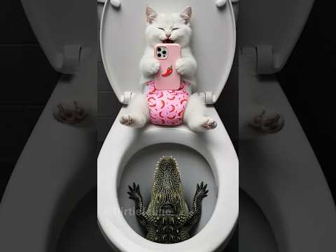 Toilet monster took baby father struggles to find her #shortstory #poorcat #realstory