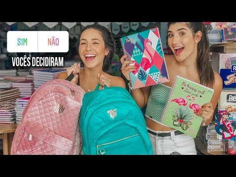 Vocês decidiram nosso material escolar 2019