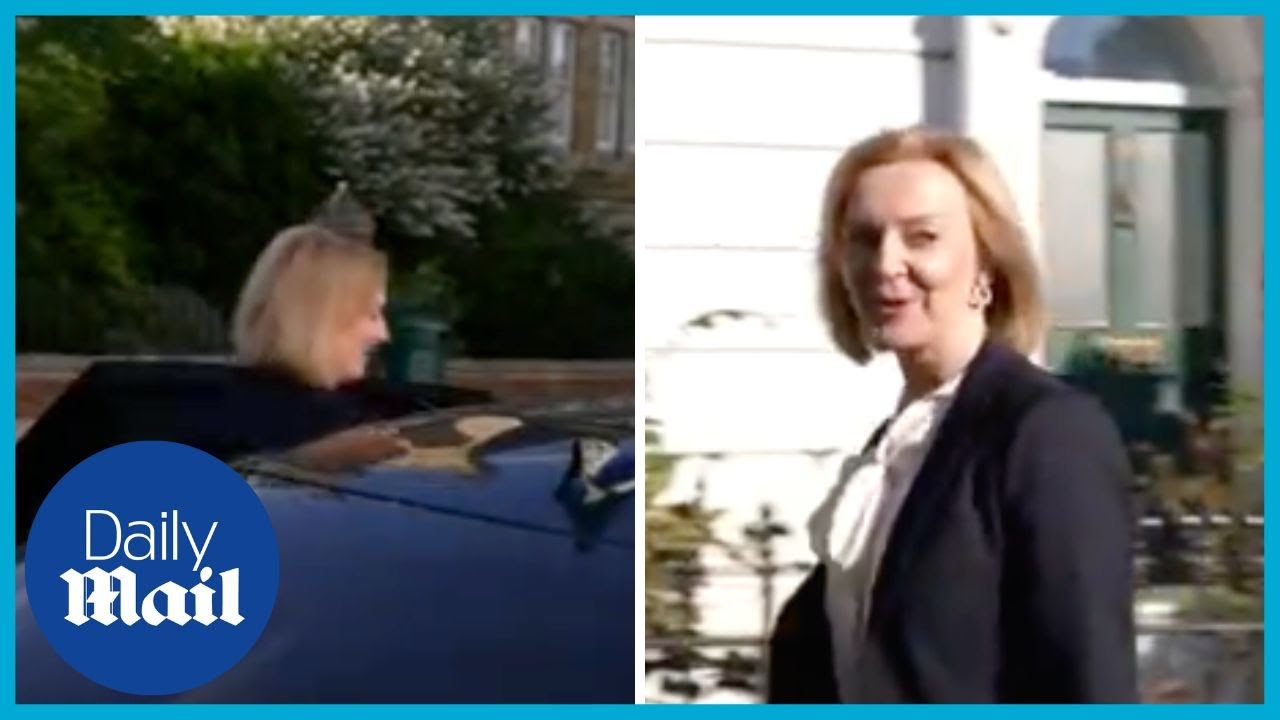 Liz Truss departs her London home ahead of TV leadership deabte