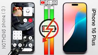 Nothing Phone (3) vs. iPhone 16 Plus Battery Test