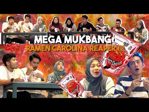 MEGA MUKBANG MAMEE TERPEDAS DUNIA CAROLINA REAPER !!! SIAPA JUARA PEDAS AI TEAM ?