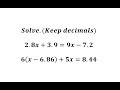 Solving Equations and Rounding