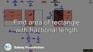 Find area of rectangle with fractional length