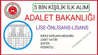 ADALET BAKANLIĞI 5 BİN KİŞİLİK İLAN DETAYLARI✅ADALET BAKANLIĞI BAŞVURU NEREDEN YAPILIR YAŞ ŞARTI VAR