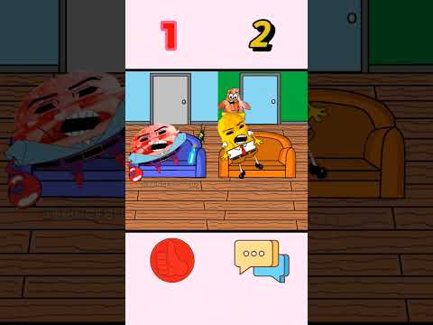 Gegagedigedagedago!!! NuggetsBOB Vs Krabby Patty😱🫣. #animation #funny #memes