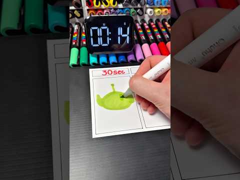 Drawing the Toy Story Alien in 30 Seconds! 👽✏️ #drawing #art #toystory #alien