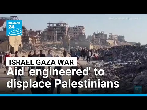 YouTube video thumbnail: 'Aid Being Deliberately Engineered' to Displace Palestinians, NGO Says