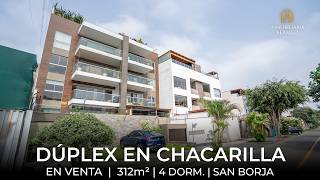 Dúplex en venta en Chacarilla, San Borja | 312 m², terraza y 4 dormitorios