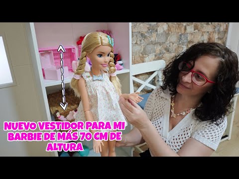 😜✨Organizó un gran vestidor para mi Barbie de más de 70 cm de altura con vestidos y accesorios