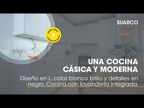 🔥Cocina Clásica y Moderna en 80m² | Diseño Integrado con Zona de Lavandería