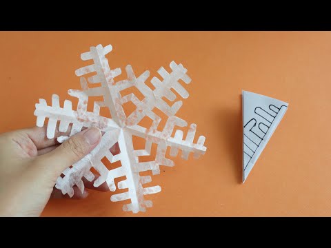 DIY 聖誕裝飾 雪花 剪紙藝術 Paper snowflakes Christmas decoration - YouTube