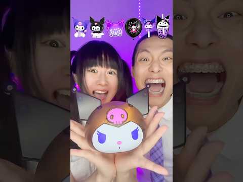 Purple Emoji Food Challenge ASMR 🥵Kuromi #asmr #mukbang #funny #sanrio