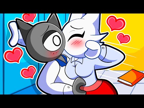 WENDA BULLY KISSES GRAY in School! Sprunki Roblox