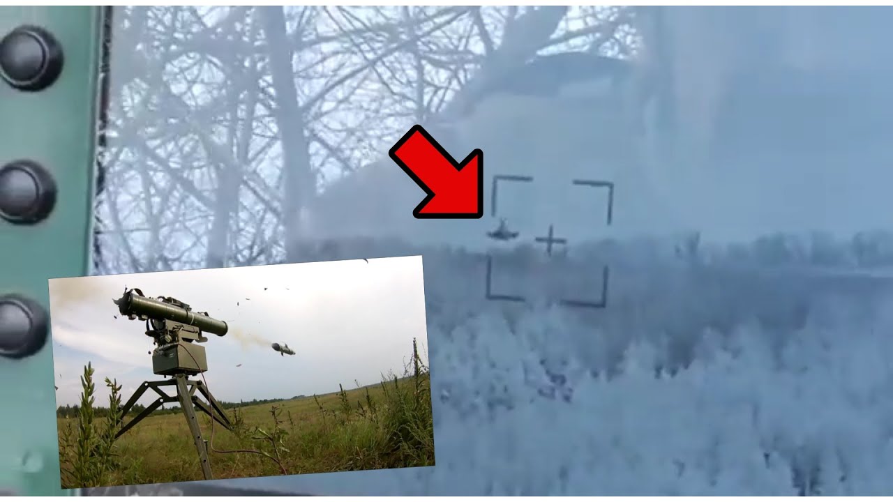 Ukrainian Forces Shoot Down Russian Helicopter With STUGNA-P ATGM System