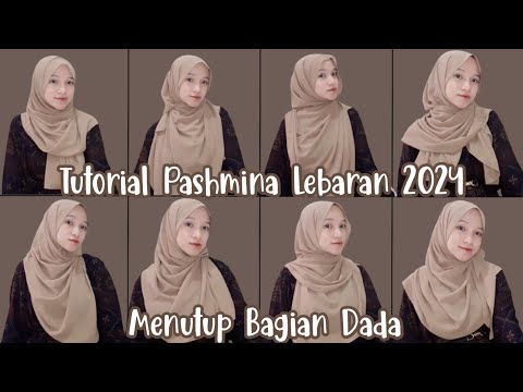 8 TUTORIAL PASHMINA LEBARAN MENUTUP DADA |  Terbaru & Gampang Banget ‼️ Tutut Arinda Herawati