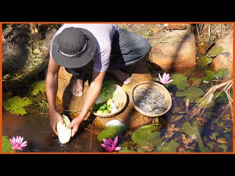 Cooking Shrimp in Fish Sauce ! A Taste of Farm Life.