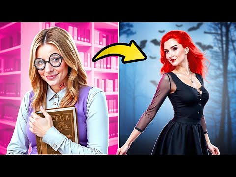 From Nerd to Popular Vampire! 🦇✨ Ultimate Spooky Beauty Makeover!