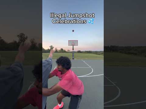 Illegal Jumpshot CELEBRATIONS🤣 #nba #basketball #shorts