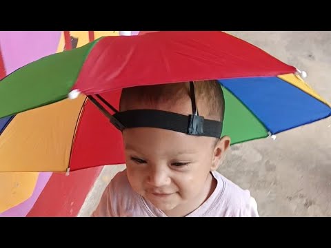 HEAD UMBRELLA UNBOXING REVIEW VIDEO IN HINDI ONLY 150 RUPEES RAINY SEASON GADGETS