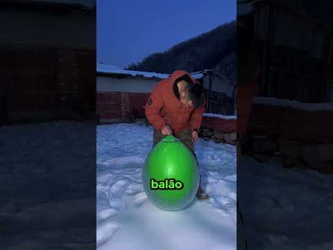 Obra de arte com balões congelados 🎈🧊