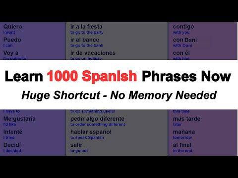 Learn 1000 Spanish Phrases Now - No Memory Required