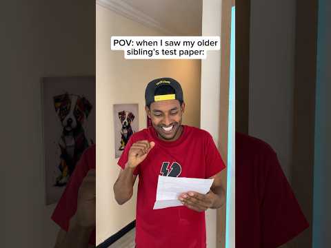 When I saw my older sibling’s brothers test 💀 #relatable #funny