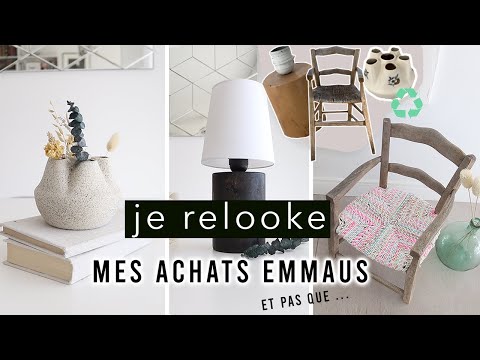 JE RELOOKE MES ACHATS EMMAUS & pas que ... ( DIY DECO BOHO CHIC recyclage - récup - thrift flip)