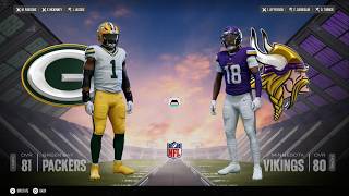 NFL Madden I Green Bay Packers (0-0) vs. Minnesota Vikings (0-0) I Full Game