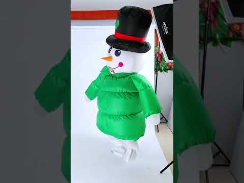 How to wear inflatable snowman costume