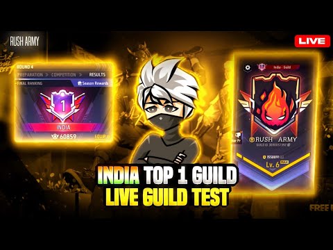 FREE FIRE LIVE GUILD ESPORT CUSTOM ROOM | ALL V BADGE GUILDS | #ff #freefire #guild