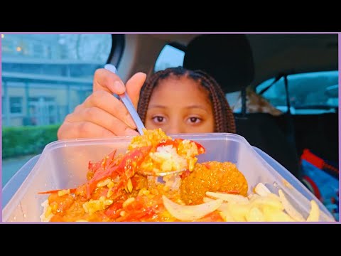 MEATBALLS WITH RED PEPPER, RICE MUKBANG | chitchat