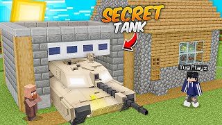 I Found A Secret Tank Under the Villager’s House in Minecraft 😱