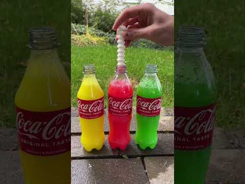 Coca Cola, Fanta, Sprite und Mentos |Experiment #Shorts