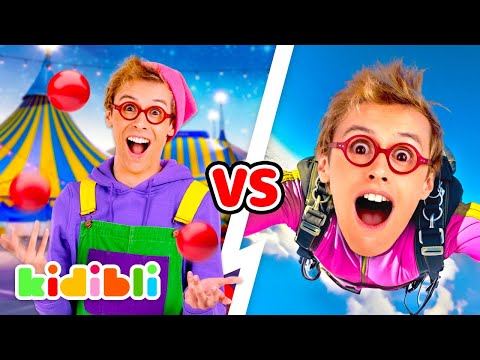 Skydivers vs Acrobats Showdown! | Fun & Educational Videos for Kids | Kidibli