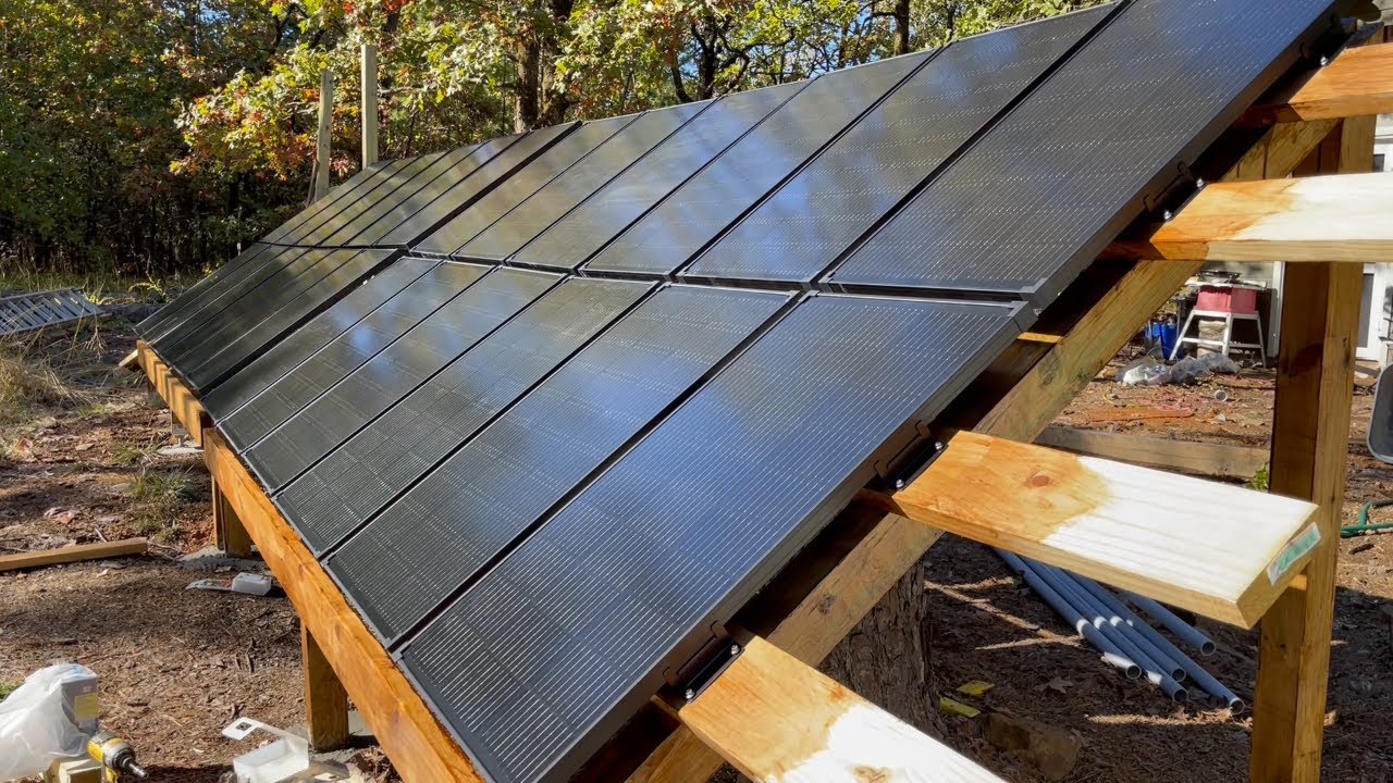 Episode 23 – Mounting the Ecoflow 100w Solar Panels – DIY Ground Mount