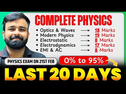 Complete Physics Revision in Last 20 Days I Get Ready to Score 95+ in Physics I Boards 2025