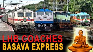 Diesel Locos | First LHB run BASAVA EXPRESS #trainvideos #train #railgadi #mysuru #bijapur