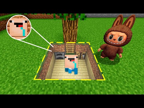 LABUBU No me ENCONTRARA en este ESCONDITE SECRETO 😂 Bebe Noob en MINECRAFT LABUBUS