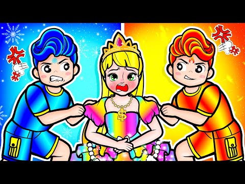 [🐾paper doll🐾] Rapunzel Love Ice or Fire - Barbie Story & Craft