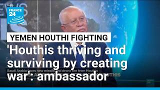 YouTube video thumbnail: Houthis 'Are Thriving and Surviving by Creating War', Yemen Ambassador Says